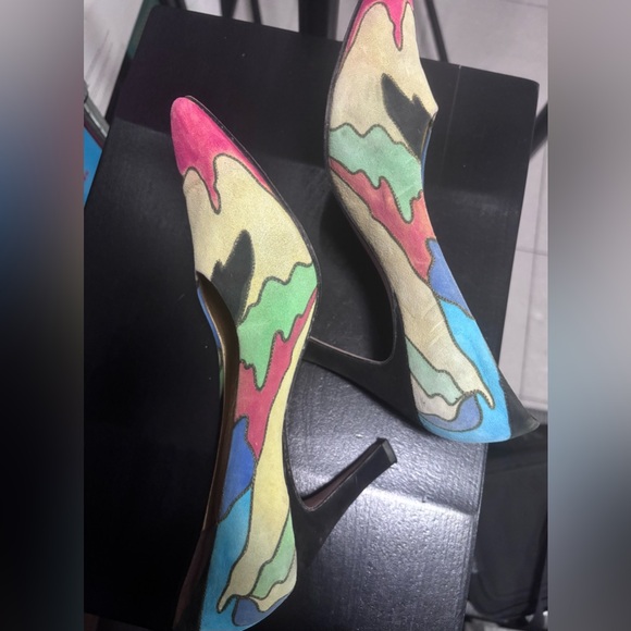 Via Spiga Colorful Abstract Heels - Picture 5 of 12